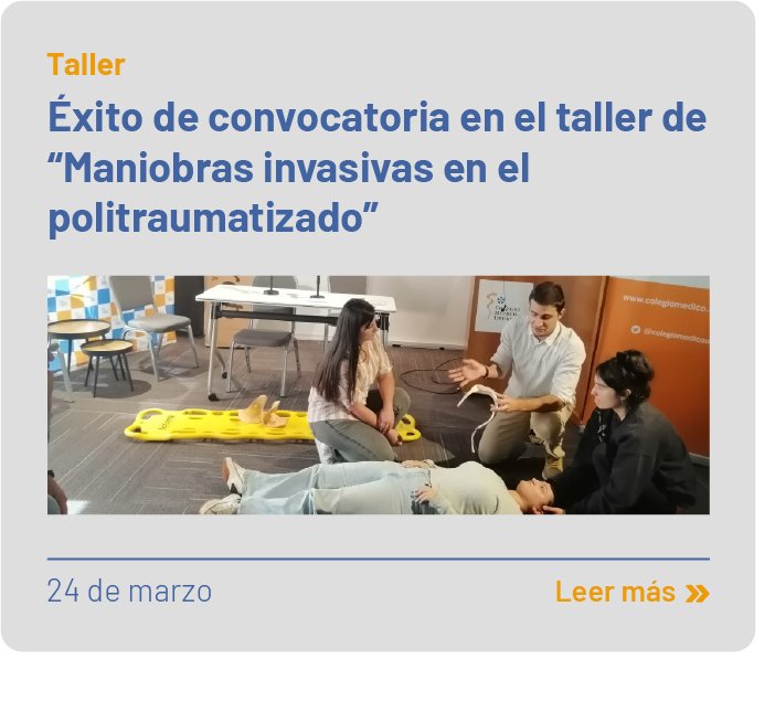 Taller de maniobras invasivas en el politraumatizado